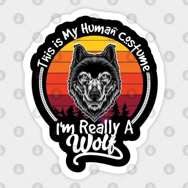 this is human costume im really a wolf Sticker by youki